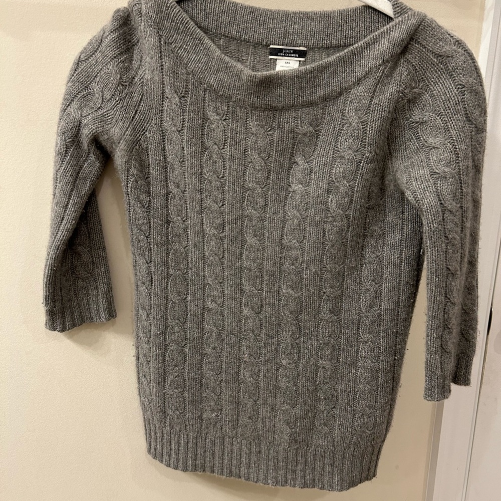 J Crew 100% boatneck cashmere sweater size xxs
